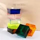 Boîte de rangement en acrylique avec couvercle coloré organisateur bacs présentoirs étagère