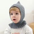 Écharpe chaude pour nouveau-né bonnet pour garçon et fille bonnet pour bébé pull monochrome