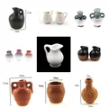 1pcsMini Keramik Keramik Vase Puppe Miniaturen 1:12 haus Zubehör Dekorative Miniatur Porzellan