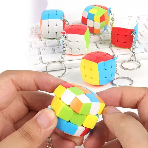 Vintage Schlüssel anhänger Puzzle Magic Cube 3x3x3 Rucksack Anhänger schöne Spiel Schlüssel bund