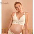 MOMANDA Nursing Bra Lace Sexy Breastfeeding Maternity Wirefree Padded Lactation Cute Women's