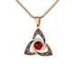 Statement Fashion Irish Celtic Knot Gemstone Pendant Stainless Steel Witchcraft Witch Knot Necklace for Men Women Amulets
