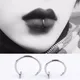 Women lips Rings Medical Titanium steel Nose Ring Fake Nose Ring Septum Clip On mouth Ring Fake