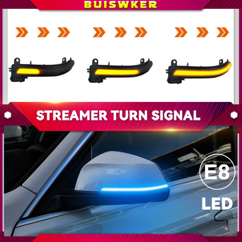 Black LED Dynamic Turn Signal Light Side Mirror Flashing Light for BMW 1 2 3 4 X1 M Series F20 F30 F31 F32 F33 F34 F36 E84 i3