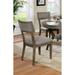 Round Dining Table with Shelf and 4 Upholstered Fabric Seat Chairs Dining Room Furniture, 5-Piece Rustic Solid Wood Dining Set