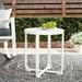 Springs Outdoor Steel Side Table- White