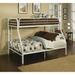 Keane White Twin XL/Queen Bunk Bed with Side Ladders