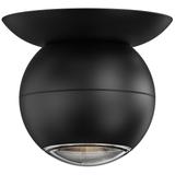 Hemisphere 4.25" Textured Black Surface Mount