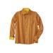 Men's Big & Tall The No-Tuck Casual Shirt by KingSize in Gold Geo (Size 5XL)