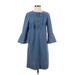Draper James Casual Dress: Blue Dresses - Women's Size 4