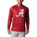 Men's Columbia Crimson Alabama Tide Big & Tall Terminal Tackle Raglan Omni-Shade Long Sleeve T-Shirt