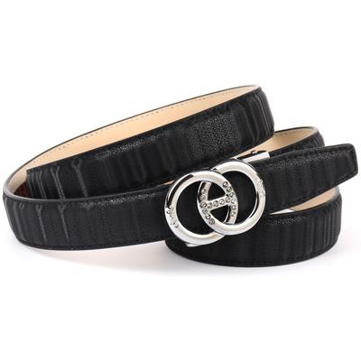 Ledergürtel ANTHONI CROWN, Damen, Gr. 110, schwarz, Leder, unifarben, modisch,klassisch,feminin,elegant, Gürtel, Stufenloser samtig fühlender Ledergürtel Image