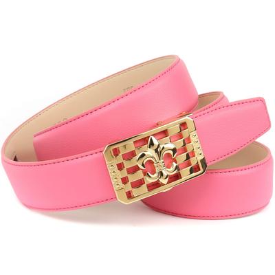 Ledergürtel ANTHONI CROWN, Damen, Gr. 105, rosa, Leder, unifarben, modisch,klassisch, Gürtel, in rosa mit Lilienschließe Image