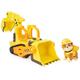 Rubble & Crew, Rubble's Bulldozer Spielzeug-Truck mit beweglichen Teilen und Sammel-Actionfigur, Kinderspielzeug ab 3 Jahren