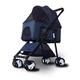 PJDDP Pet Stroller Premium 3-in-1 Multifunction Dog Cat Jogger Stroller for Medium Small Dogs Cats,Folding Lightweight Travel Stroller with Detachable Carrier,Oxford Blue