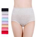 catch-L Ladies High Waist Panties Women's Cotton Sexy Girl Shaping Briefs Mid-waist Underwear YANGCAIHONG(Color:High waist 20 packs,Size:XXL)