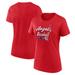 Women's Fanatics Branded Red Los Angeles Angels Logo Fitted T-Shirt