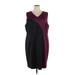 Ellen Tracy Casual Dress - Sheath: Black Color Block Dresses - Women's Size 24