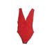 ASOS Bodysuit: Red Solid Tops - Women's Size 0