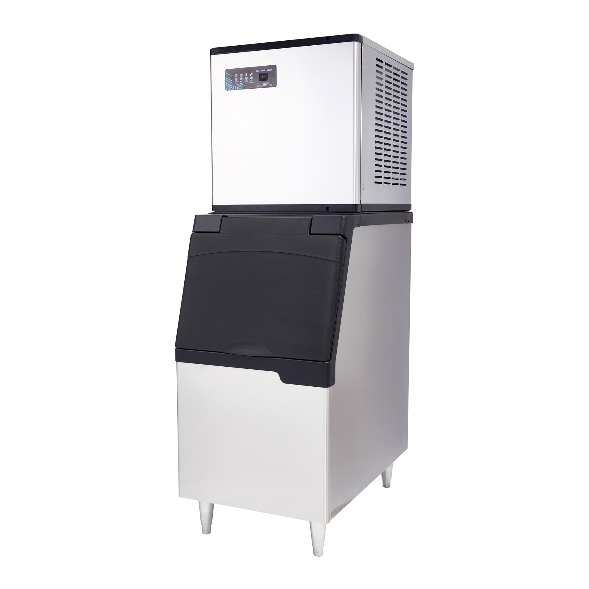 ICETRO IM-0350-AH-22/IB-026-22 394 lb Maestro Half Cube Commercial Ice Machine w/ Bin - 265 lb Storage, Air Cooled, 115v, Stainless Steel