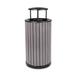 Alpine Industries ALP4400-01-GRY-RB 32 Gallon Outdoor Trash Container w/ Rain Bonnet Lid- Polystyrene, Gray