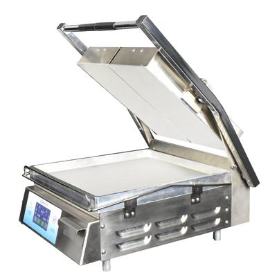 DoughXpress DXP-CS-1577 (11180) 208V Double Commercial Panini Press w/ Aluminum Smooth Plates, 208v, Stainless Steel