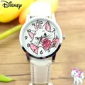 Disney-Montre à quartz Marie Cat pour enfants les aristochats montres de dessin animé pour filles