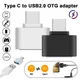 RYRA Type-C Male To USB 2.0 Female Converter For Tablet PC Android USB 2.0 Mini OTG Cable Adapter