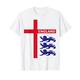 England Flagge & Löwen Fußball Fan England Supporter T-Shirt