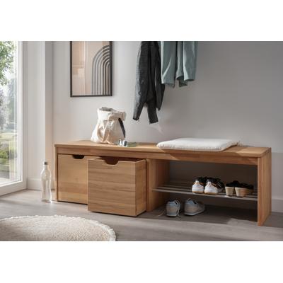 Bank HOME AFFAIRE "Dura", braun (buche), B:160cm H:45cm, FSC-zertifiziertes Massivholz, Sitzbänke, Für die geschmackvolle Optik sorgt das FSC-zertifizierte Massivholz Image