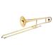 Walmeck Alto Trombone Brass Gold Lacquer Bb Tone B flat Wind Instrument with Cupronickel Mouthpiece Cleaning Stick Case