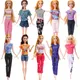 1 stücke Yoga Sportswear Anzug für 1/6 Bjd Barbie Puppe Hemd Kleidung Mode Plaid Spielzeug für