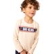 Petit Bateau Jungen Langarm-T-Shirt, Weiss Avalanche, 12 Jahre