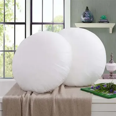 45/50/55cm Runde Weiß Kissen Kissen Innen Einfügen Weichen PP Baumwolle für Wohnkultur Sofa Stuhl Image