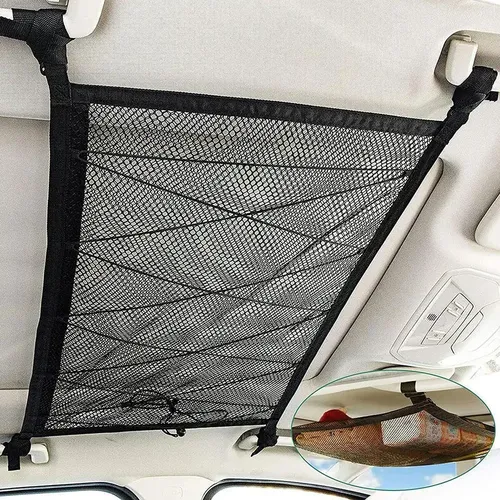 Suv auto decke aufbewahrung snetz tasche autodach tasche innen netz atmungsaktiv aufräumen tasche