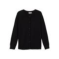 NAME IT Mädchen NKFVAMONE LS Knit Card K NOOS Strickjacke, Black, 122/128