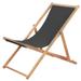 Buyweek Folding Beach Chair Fabric and Wooden Frame Gray