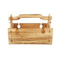 Hemoton Folding Picnic Basket Table 2-in-1 Wooden Folding Picnic Table Storage Basket