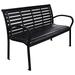 Buyweek Patio Bench Black 45.7 Steel and WPC