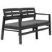 Buyweek 2-Seater Patio Bench with Cushions 52.4 Plastic Anthracite