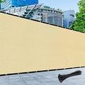 Size 6 X 111 Beige Fence Privacy Screen With Zip Tie Out Door Grade