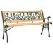 Buyweek Patio Bench 48 Cast Iron and Solid Firwood