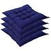 Nvzi Set of 4 Indoor/Outdoor Chair Cushion Cotton Chair Pads Square (40X40cm) Sapphire