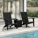 Buyweek Patio Adirondack Chairs 2 pcs Black Polypropylene