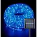 39FT 100 LED Solar String Rope Lights 8 Modes Solar Rope Lights Outdoor IP65 Waterproof Decorative Lighting for Fence Gazebo Yard Walkway Path Garden Decor (Blue 2 Pack)