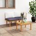 Buyweek 2 Piece Patio Lounge Set with Cushions Solid Acacia Wood