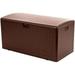 Multipurpose 73 Gallon Resin Outdoor Backyard Patio Storage Deck Box Container With Soft Close Lid Java Brown
