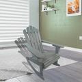 Reclining Wooden Outdoor Rocking Adirondack chair walnut 91475