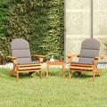 Buyweek 3 Piece Adirondack Patio Lounge Set Solid Wood Acacia