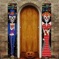 Halloween Ghost Banners Welcome Halloween Decorations Outdoor Halloween Hanging Sign for Front Door Trick Or Treat Banners Porch Signs Outside Yard fireplaces Party Supplies